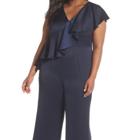 Eliza J Pants - NWT Eliza J Ruffle Crepe Jumpsuit Plus Size 22W